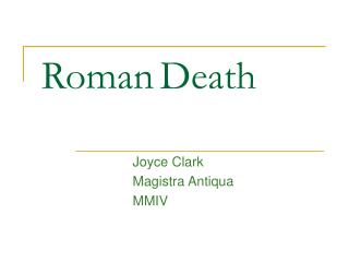 Roman Death