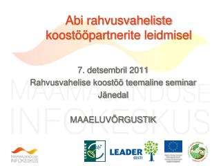 Abi rahvusvaheliste koostööpartnerite leidmisel