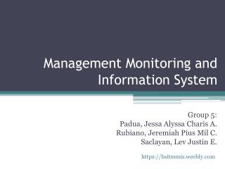 Management Monitoring and Information System