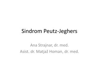 Sindrom Peutz-Jeghers