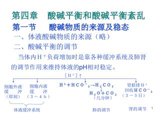 第四章　酸碱平衡和酸碱平衡紊乱