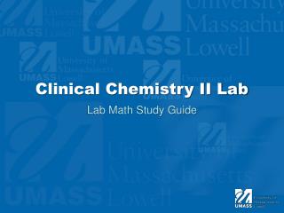 Clinical Chemistry II Lab