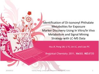 Hsu JF, Peng LW, Li YJ, Lin LC, and Liao PC