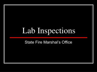 Lab Inspections