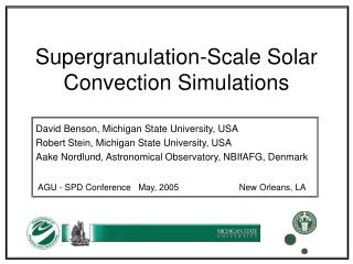 Supergranulation-Scale Solar Convection Simulations