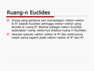 Ruang-n Euclides