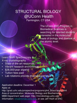 STRUCTURAL BIOLOGY @UConn Health Farmington, CT USA