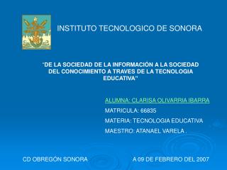 INSTITUTO TECNOLOGICO DE SONORA