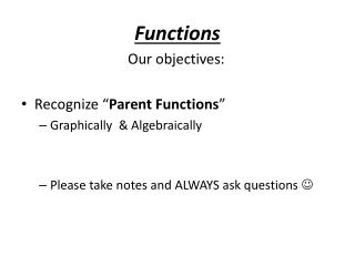 Functions