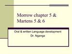 Morrow chapter 5 Martens 5 6