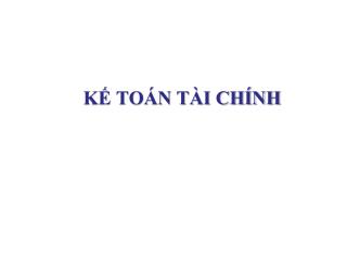 KẾ TOÁN TÀI CHÍNH