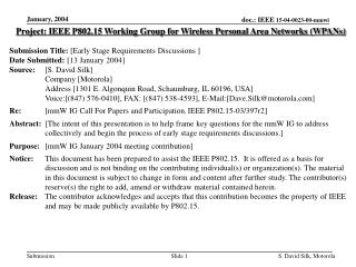 Project: IEEE P802.15 Working Group for Wireless Personal Area Networks (WPANs)