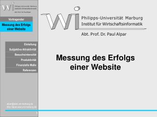 Messung des Erfolgs einer Website