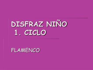 DISFRAZ NIÑO 1. CICLO