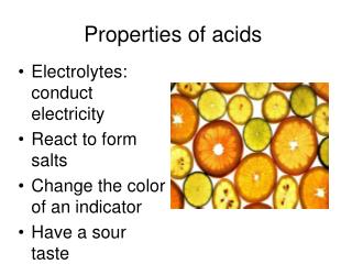 PPT - Properties of acids PowerPoint Presentation, free download - ID ...