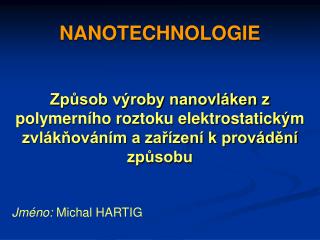 NANOTECHNOLOGIE