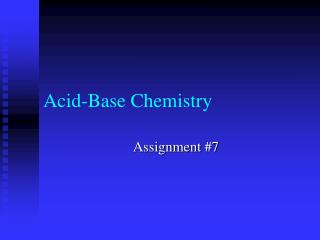 Acid-Base Chemistry