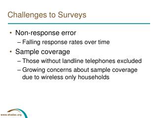 Challenges to Surveys