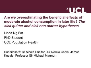 Linda Ng Fat PhD Student UCL Population Health