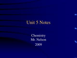 Unit 5 Notes