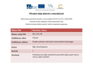 Přírodní vědy aktivně a interaktivně