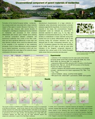 Unconventional component of parent materials of moldavites Jiří MIZERA, Zdeněk ŘANDA , Jan KAMENÍK