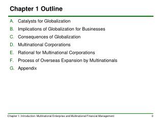 Chapter 1 Outline