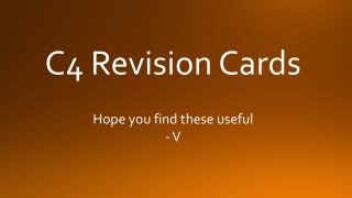 C4 Revision Cards