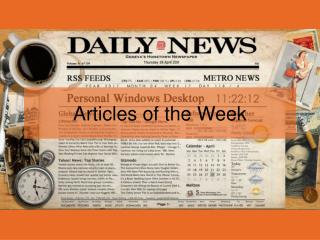 Articles of the Week