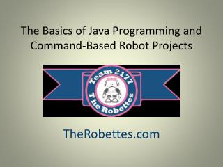 The Basics of Java Programming and Command-Based Robot Projects