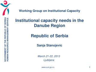 March 21-22, 2013 Ljubljana