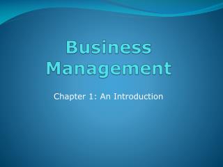 Business Management