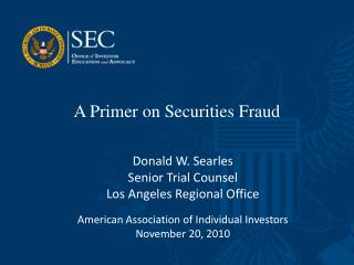 A Primer on Securities Fraud