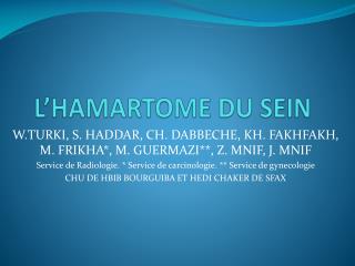 L’HAMARTOME DU SEIN