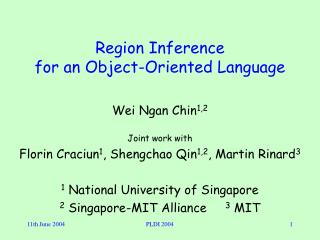 Region Inference for an Object-Oriented Language