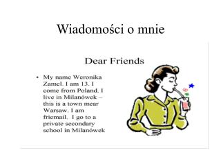 Wiadomości o mnie