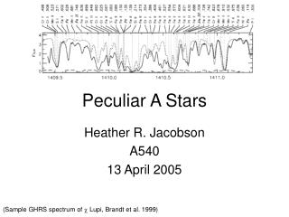 Peculiar A Stars