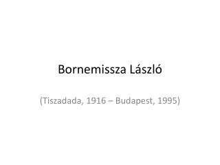 Bornemissza László