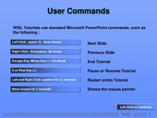 User Commands