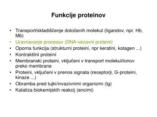 Funkcije proteinov