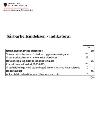 Analyse, utgreiing og dokumentasjon