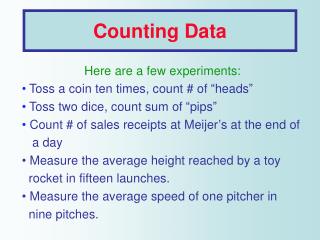 Counting Data