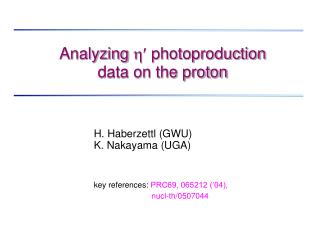 Analyzing   photoproduction data on the proton