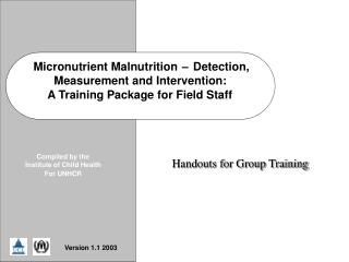 Micronutrient Malnutrition