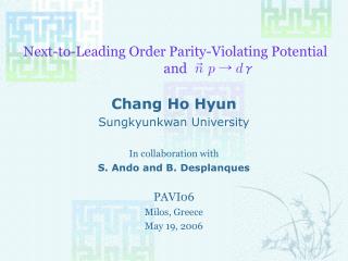 Next-to-Leading Order Parity-Violating Potential and