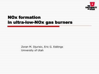 NOx formation in ultra-low-NOx gas burners