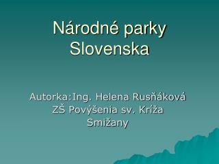 Národné parky Slovenska