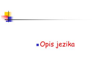 Opis jezika
