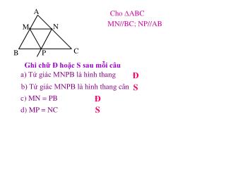 Cho ∆ ABC