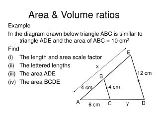 Area &amp; Volume ratios